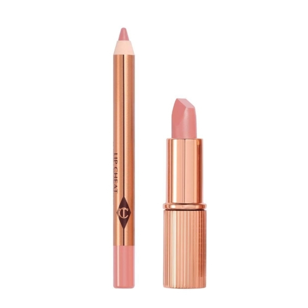 Charlotte Tilbury Pillow Talk Lip Kit: Lip Cheat & K.I.S.S.I.N.G, Fair, NIB - Picture 2 of 8